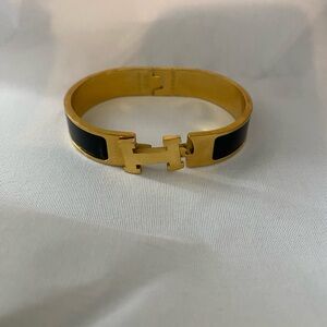 Gold and Black Bracelet (Hermes)